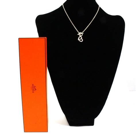 ebay hermes silver necklace|authentic hermes necklaces.